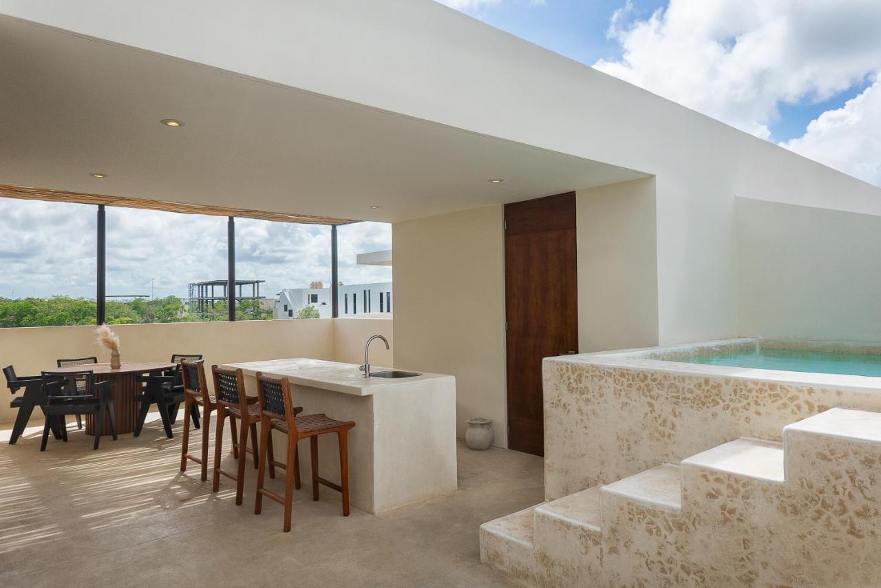 2 Bedbath Private Rooftop & Pool For 6 Tulum Esterno foto
